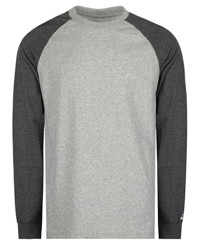 Image of BOCOMAL FR Shirts Two-Tone Crew for Summer 4oz EX Lightweight Flame Resistant Long Sleeve Work T-Shirt Base Layer