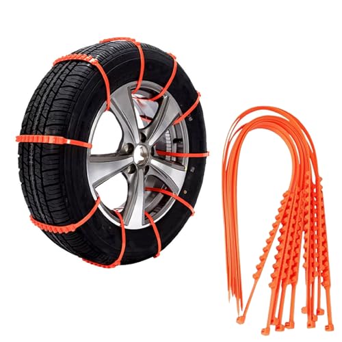 GAENZA Catene Antiscivolo Universali per Camion E Suvs - Fascette Antiscivolo Portatili in Plastica per Cavi Catene Antiscivolo, Cavi per Ruote per La Guida Invernale su Strade Innevate,A,20PCS