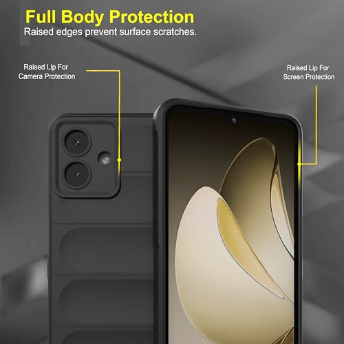 Image of Zapcase Back Case Cover for Samsung Galaxy A07 5G | Compatible for Samsung Galaxy A07 5G Back Cover | Liquid Silicon Magic Case with Camera Protection | Black