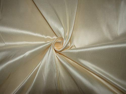 Taffetas 100 % pure soie Champagne résistant pour vêtements volumineux sans affaissement