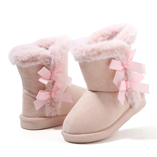 Image of Femizee Girls Boys Warm Winter Boots Kids Outdoor Snow Boots(Toddler /Little Kid)
