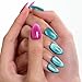 GLAMERMAID Pink Blue Magnet Cat Eyes Press On Nails Short Almond, Aurora Magnetic Handmade Soft Jelly Gel Fake Nails, Ombre Round Oval Stick Glue on Nail Kit for Women, Reusable Acrylic False Nail Set