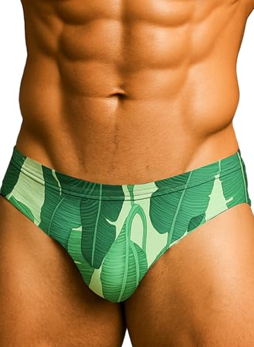 Mens Graphic Beach Swim Briefs Gay Low Rise Bikini Swimwear Swimsuit Sexy Funny Bikini