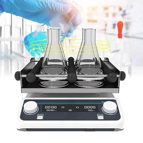 Oscilador rotatorio horizontal de laboratorio con velocidad ajustable de 40 a 200 RPM, con plataforma, soporte y función de temporización, motor de CC sin escobillas, de sobremesa for laboratorio.(40P
