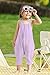 RAISEVERN 2T 3T Romper Baby Girls Summer Clothes Purple Slouch Jumpsuit Toddler Infant Strap Backless Jumper One Piece Harem Outfits Kid Overalls