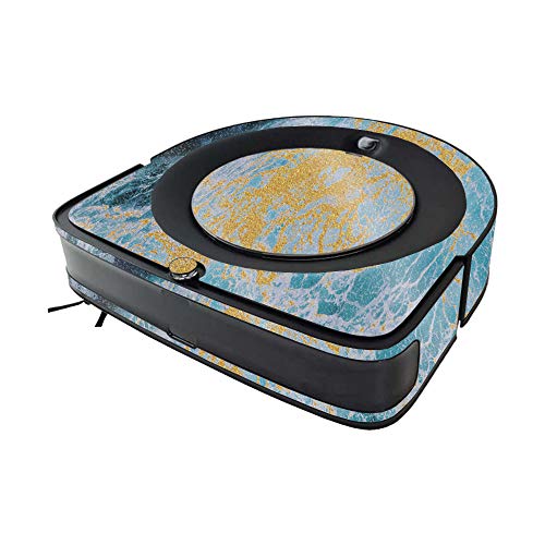 Image of MightySkins Glossy Glitter Skin Compatible with iRobot Roomba s9 Vacuum - Ocean Marble | High-Gloss Glitter Finish | Easy to Apply and Change Styles | Made in The USA