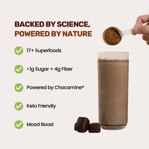 Dark Chocolate 17 Organic Superfood Powder, Non-GMO image 4