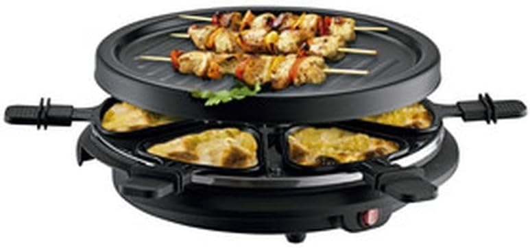 Raclette and Electric Griddle for 6 People, 800W, Ideal for Dinne...