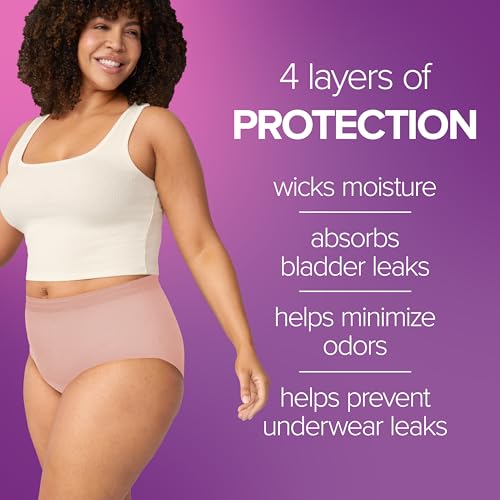 Image of Poise Washable Incontinence Underwear for Women, 1XL, 1 Count