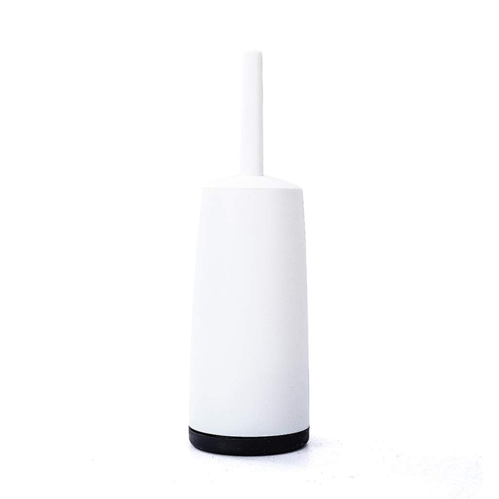Nff Cepillo De Baño Y Soporte, Conjunto De Cepillos De Inodoro De Pie, Mango Largo con Cubierta Y Cepillo De Inodoro Suave Extraíble 37x11.5cm (Color : White)