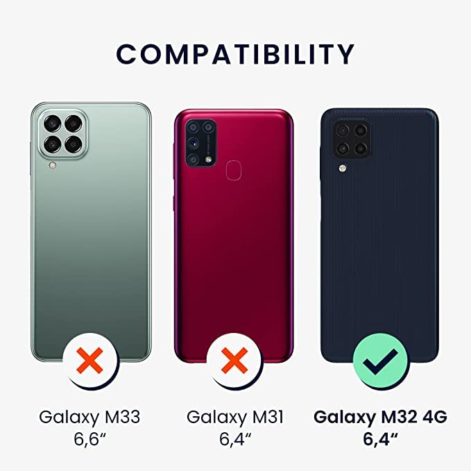 Image of VONZEE Glitter Case Compatible with Samsung Galaxy M32 4G / M32 Prime / F22 4G, Non Moving Glitter Stars Cover Soft TPU + Hard PC Bumper Bling Cover for Women Girls Protective Shockproof (Purple)