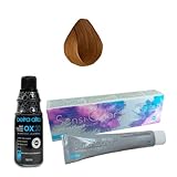 Tinta Sensi Color Hipoalergênica Alergoshop 7.7 Louro Marrom Intenso + Água Oxigenada