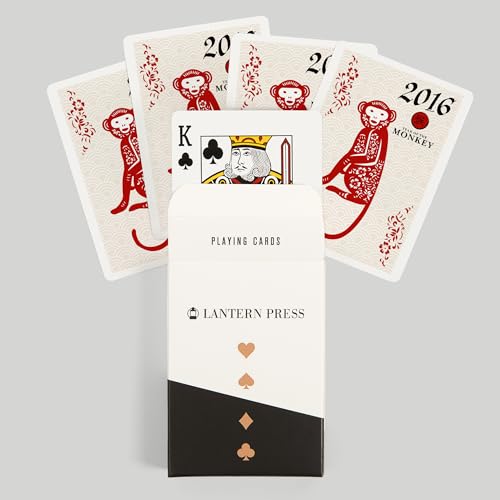 Baraja de Póker Lantern Press Silhouette Year of The Monkey miniatura 6