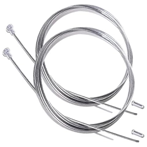 Go-Gear 2 x PEAR END BRAKE CABLES Inner Wire inc End Caps for Bicycles, Road Bikes & Hybrid Cycles Cover