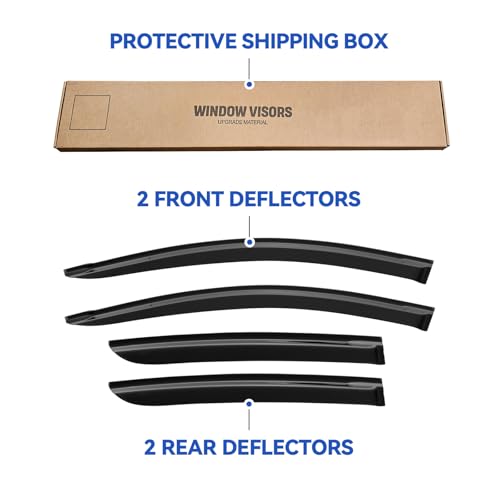 Image of Window Visors Rain Guards for 2020-2025 Nissan Sentra, Out-Channel Window Vent Wind Deflectors Visors Shades for 20-25 Sentra