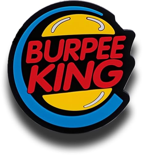 Parche Para Mochila Tactica - Burpee King-Diametro 66mm - Parches De Cross Training Para Mochilas Militares - Accesorio Para Gym Diseñado En España Para Mochilas Y Chaleco