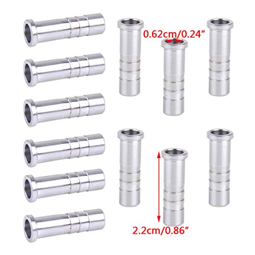 Lux Aluminum Arrow Inserts 12 Pack Inserts For Carbon Arrows .244/6.2Mm Shaft Insert Screw Archery Accessories #TOP2