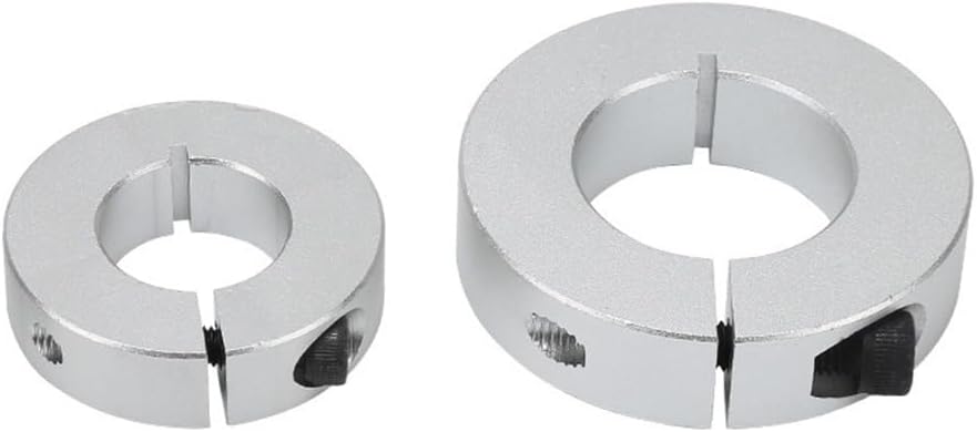 6 Pcs Adjusting Rings 20mm Inner Diameter, Aluminum Alloy Shaft Collars with M5 Set Screws Secure Positioning Handcarts, Karts and Pedal Cars, Silver