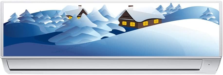 Rangoli Vinyl Mountain Wall AC Sticker - (Multicolour, 20cm or 90cm)