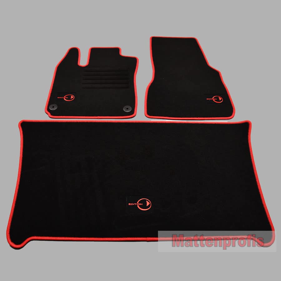 Velours Fußmatten Logo kompatibel mit Smart Fortwo 453 Coupe