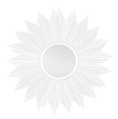 Sun Espejo de Pared con Efecto de Sol, 80 cm, Color Plateado