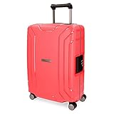 Movom Newport Maleta de cabina Rojo 40x55x20 cms Rígida Polipropileno Cierre TSA 36L 3Kgs 4 Ruedas Dobles Equipaje de Mano