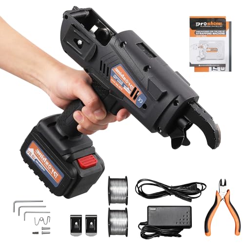 Proshine Automatic Rebar Tier 0.3-1.3 Rebar Tying Gun + Battery & 2PCS Wie