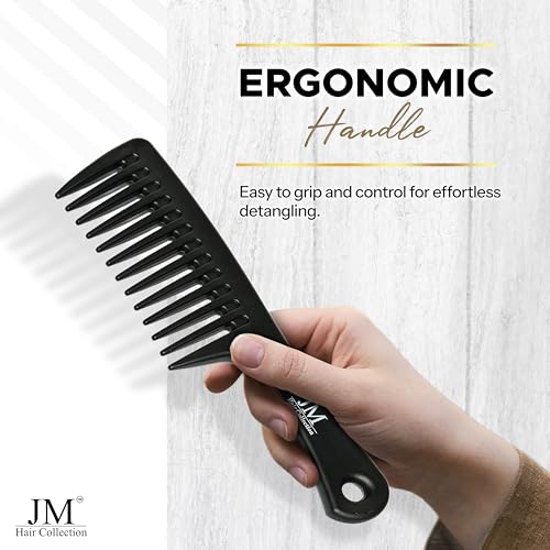 Peine de Dientes Anchos para Cabello Rizado Negro miniatura 2