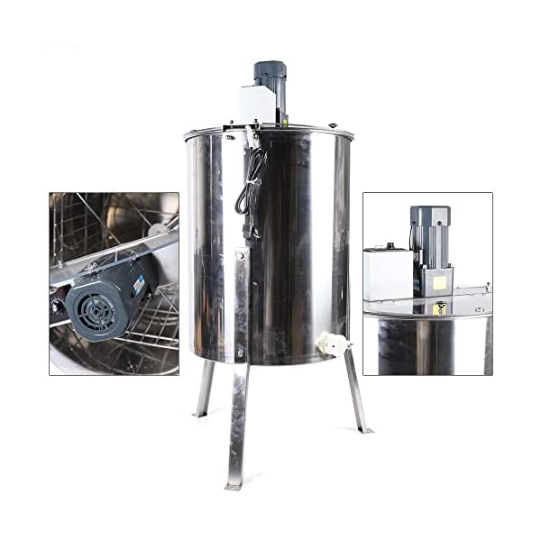 Elektrische Honigschleuder Honig Extractor Höhe Edelstahl 4-Rahmen Imkerei Beehive Bienenhaltung 40 '' – Bild 5