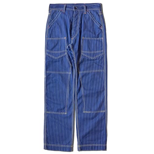 Red Tornado Derrickman Double-Front Wabash Stripes Canvas Pants