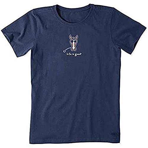 T-shirt Life Is Good Crusher Tee – Bleu, Motif Mama Bear, Taille S, 100% Coton