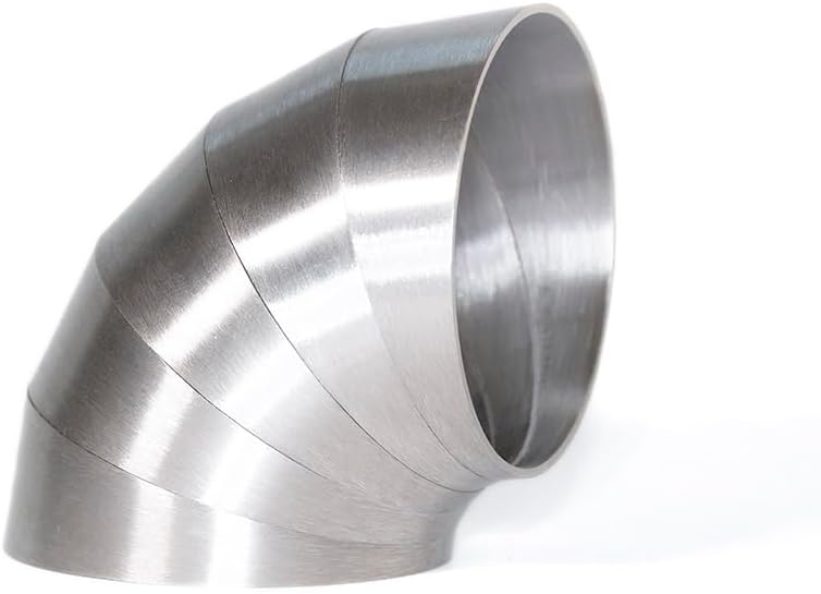 Stainless 304 Pie Cuts 90 Degree Tight Radius Bend Exhaust 5pcs (2.5")