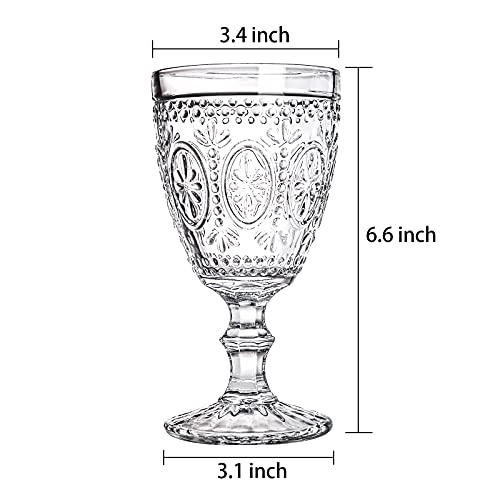 Bekith B-GLASSGOBLETS-12OZ-4PC Classic Goblet Party Glasses, Wine Glasses Goblets, Iced Tea Glasses, Beverage Stemmed Glass Cups thumb #2