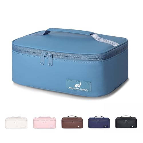 NOL Organic Insulated Lunch Bag, Waterproof, Dusty Blue