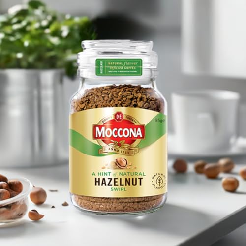 Image of Moccona Hazelnut Flavoured Instant Coffee 95g | Imported Coffee | Premium Arabica & Robusta Blend | Freeze-Dried | Bold & Strong Flavor
