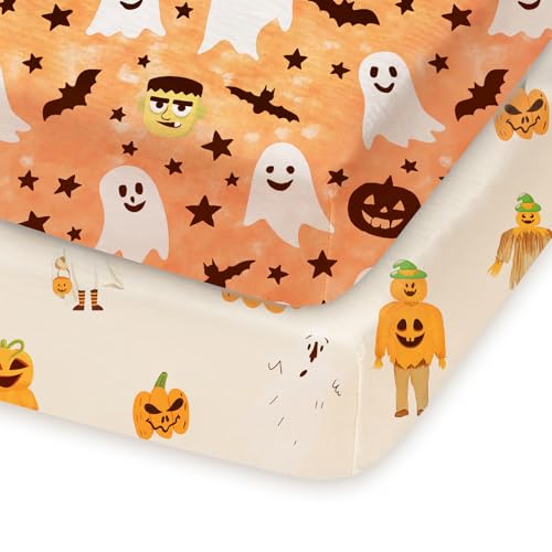 Pack and Play Sheets 2 Pack, 38x26 Jersey Knit Fitted Sheets