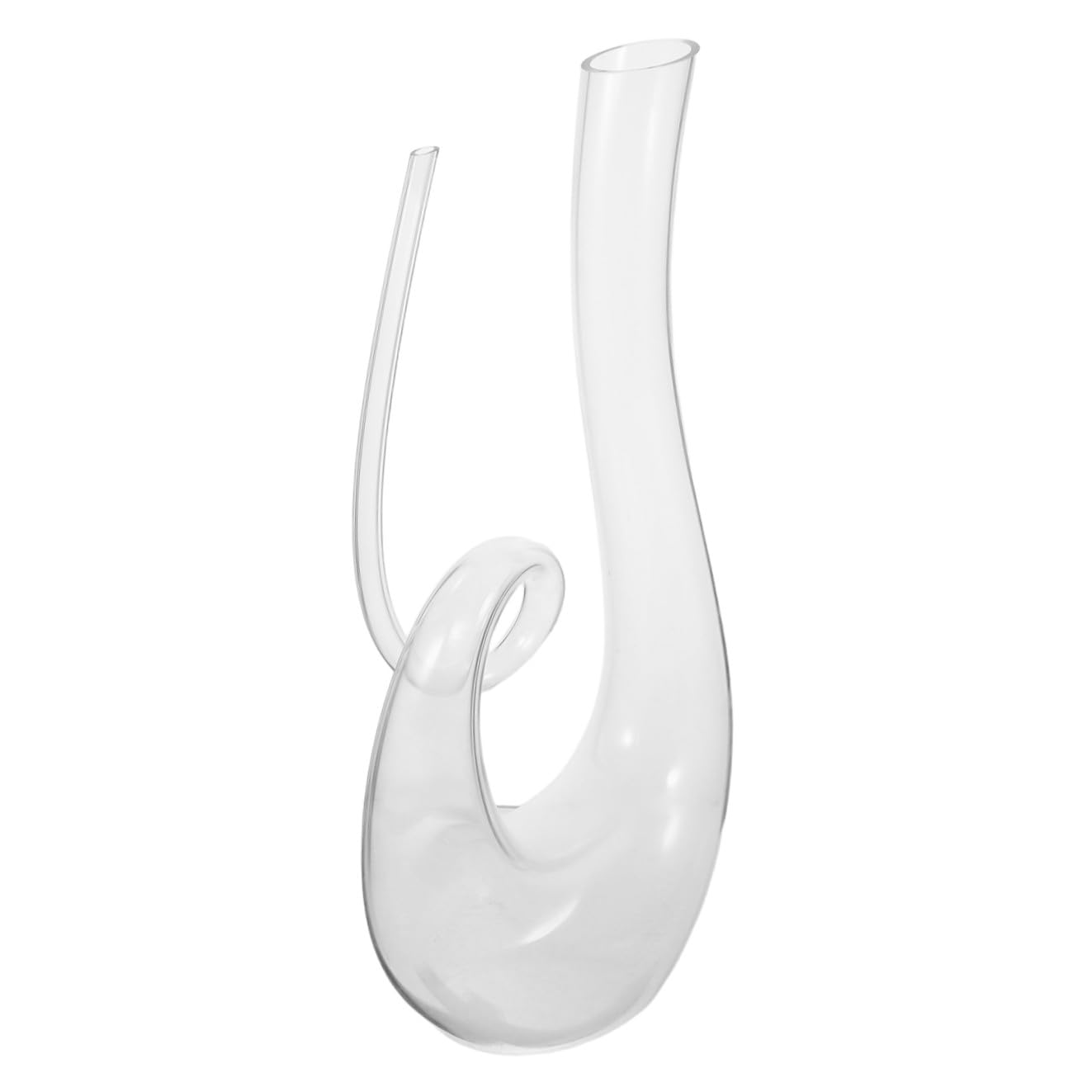 Decanter per Migliorare Sapore e Bouquet da 1300ml in Vetro Cristallo senza Piombo Fondo Piatto, Design Creativo e Stabile per Vino Rosso