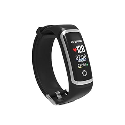 WEARFIT WP116 Color Screen Smart Band with Real-time Heart Rate, Blood Pressure Monitor IP67 Waterproof Fitness Tracker (Black)