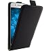 Produktbild PhoneNatic Kunst-Lederhülle kompatibel mit Lenovo Moto G5s - Flip-Case schwarz Cover