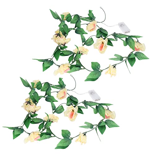 20 Luzes De Corda De Flores Led, 2 Peças, 7,8 Pés, Luzes De Corda Ao Ar Livre, Alimentadas Por Bater