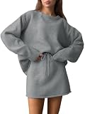 Saodimallsu Womens 2 Piece Skirt Sweater Sets Knit Tops Mini Skirts Outfit