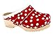 Produktbild MB Clogs Original Schwedenclogs Kinderclogs Rot weiß gepunktet