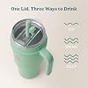 Sweating Button Choice Reduce 40 oz Mug Tumbler, Stainless Steel with Handle - Keeps Drinks ...