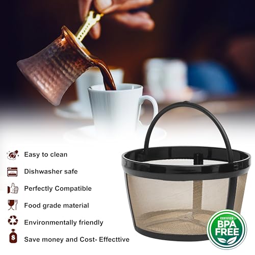 Brensten 4 Cup Reusable Filter Basket With Mesh Bottom Fits Mrcoffee Coffee Maker And Brewer - Permanent Filter Replacement For Mr Coffee Gold Basket-Style Filters 1-Pack thumb #1