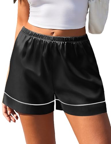 Ekouaer Satin Silk Pajama Shorts for Women 2026 Casual Summer