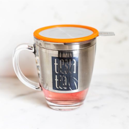 Image of Tiesta Tea - Hot Cocoa Loose Leaf Tea Gift Set, High to Non-Caffeinated, Stainless Steel Brew Basket & 2 Resealable Pouches, Cocoa Mocha & Peppermint Holiday Blends