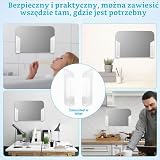 2 Szt Uchwytów Laptopa Pod Biurko, Ścienny i Podbiurkowy Uchwyt na Laptopa z Śrubami Przezroczysta Półka na Tablety Przechowywanie Urządzeń o Grubości do 3,2cm Klawiatury MacBook