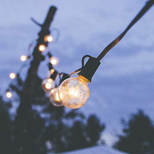 GREADEN Guirlande Lumineuse Extérieur & Intérieur, 3 Pouces (7,62m) 25+2 Ampoules Chaud Guirlande Guinguette, G40 IP44 Étanche Lumière Décoration pour Patio, Mariage, Chambre, Jardin, Noël, Fête Cover