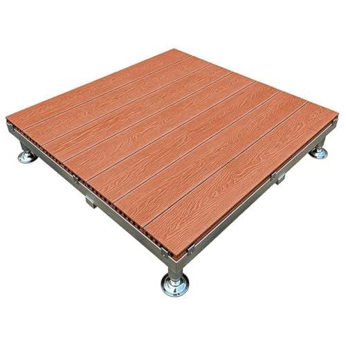 Baldosas de terraza entrelazadas de madera compuesta con nivelación regulable Rouge 1