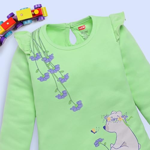 Image of LuvLap Baby Girls 100% Cotton Full Sleeve Top & Pyjama Sets, Pack Of 02